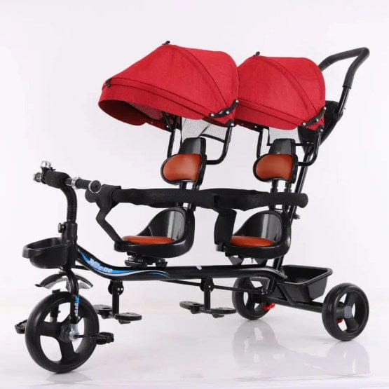 Western Sports Centre Tricycle Tandem Bike Baby Pram Kids Ride-On Toy Twins