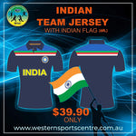 WSC Clothing Indian Cricket Team Replica Shirt with Flag