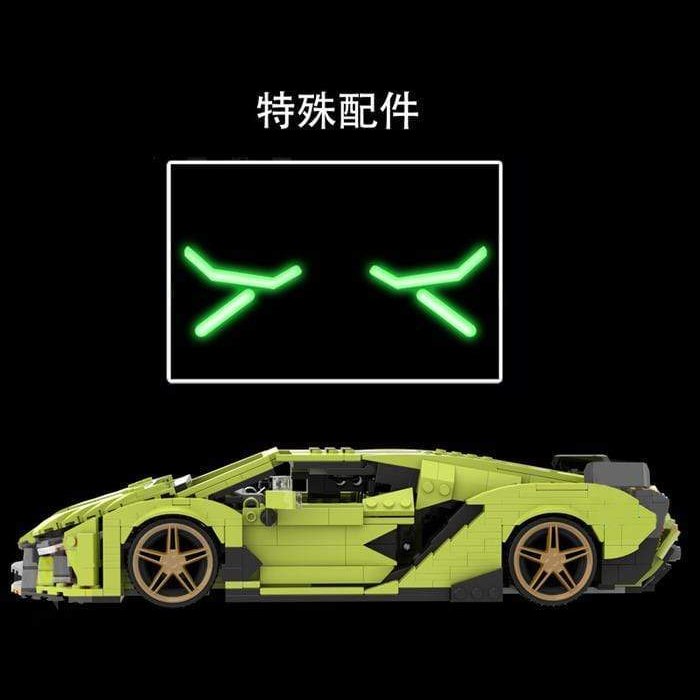 WSC Lego Mould King 10011 Lamborghini Sian Sports Car Building Blocks Toy Set